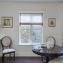 Custom Plain Fabric Relaxed Sheer Roman Shade "Lucky Earth"