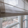Custom Plain Fabric Flat Sheer Roman Shade "Lucky Earth"