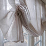 Custom Plain Fabric. London Sheer Roman Shade "Lucky Earth"