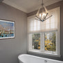Custom Combe Eggshell Roman Shade