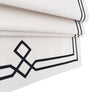 Custom Double Diamond Design and Border White and Black Shade