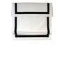 Faux Linen Black Border Blackout Roman Shades