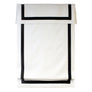 Faux Linen Black Border Blackout Roman Shades