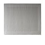 Relaxed Linen Roman Shade " Tuscany Prism" with double White Ribbon Border