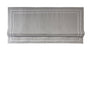 Relaxed Linen Roman Shade " Tuscany Prism" with double White Ribbon Border