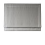 Relaxed Linen Roman Shade " Tuscany Prism" with double White Ribbon Border