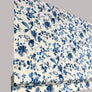 Blue Flowers Floral Pattern Flat Roman Shade