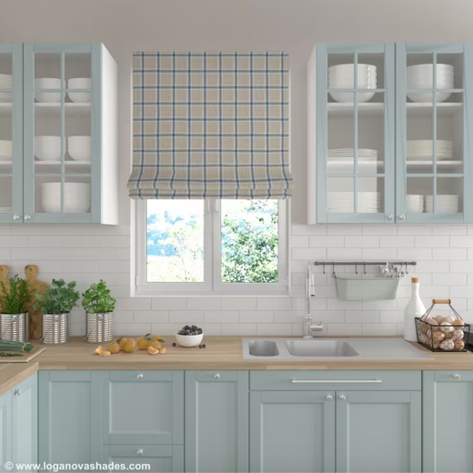 Linen Roman Shade, Custom Roman Shade