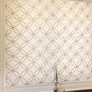 Custom Roman Shade, Metric Silver with geometric embroidery pattern , linen roman shade, chain mechanism, Roman Shades for windows