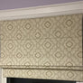 Flat Cotton Roman Shade In Swain Plateau Pattern