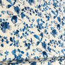 Blue Flowers Floral Pattern Flat Roman Shade