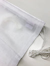 Sheer Roman Shade "White sheer linen" with chain mechanism, Faux sheer Linen Roman Shades, custom made roman shades for French doors