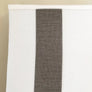 Custom Roman Shade " White with Pewter Border" roman shades with chain mechanism, Custom Made Window Treatment
