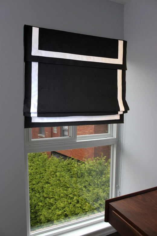 Relaxed Linen Roman Shade with valance