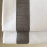 Custom Roman Shade " White with Pewter Border" roman shades with chain mechanism, Custom Made Window Treatment
