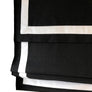 Relaxed Linen Roman Shade with valance " Tuscany Black with White border" and chain mechanism, Windows Treatment, Custom made