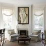 European Relaxed Sheer Roman Shade (100% sheer linen), with chain mechanism, Custom Roman Shades, Window treatments