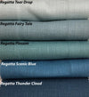 Linen Roman Shade "Regatta", custom roman shades with chain mechanism, flat roman shade, window treatments, custom linen shades