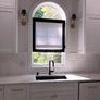 Custom Roman Shade "White with 4 sides Black Border", roman shade with chain mechanism, Custom Made roman shade, window Treatments