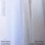 Sheer Roman Shade "White sheer linen" with chain mechanism, Faux sheer Linen Roman Shades, custom made roman shades for French doors
