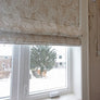 Exclusive Flat Roman Shade with linen texture "Lush Taupe", with chain mechanism, Custom made, Window treatments, JF Fabric brand