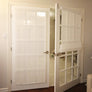 Sheer Roman Shade "White sheer linen" with chain mechanism, Faux sheer Linen Roman Shades, custom made roman shades for French doors