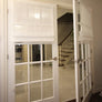 Sheer Roman Shade "White sheer linen" with chain mechanism, Faux sheer Linen Roman Shades, custom made roman shades for French doors