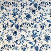 Blue Flowers Floral Pattern Flat Roman Shade