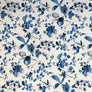 Blue Flowers Floral Pattern Flat Roman Shade