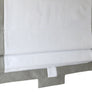 Custom White Flat Linen Roman Shade
