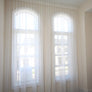 Sheer Voile Fabric Curtain. Top Pleat Style.