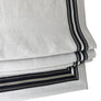 Relaxed Roman Shade, 100% Linen roman shade, Shade with Decorative trim, custom roman shade, shade with chain mechanism, window treatment
