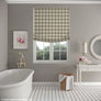 Custom Roman Shade, European Relaxed Roman Shade, Chain Mechanism, Maxwell Fabric "Lacrosse", Roman Shade for windows, Window treatments