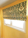 Chain mechanism Flat Roman Shade with Vista Laurel Pattern