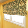 Chain mechanism Flat Roman Shade with Vista Laurel Pattern