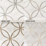 Custom Roman Shade, Metric Silver with geometric embroidery pattern , linen roman shade, chain mechanism, Roman Shades for windows