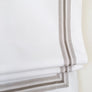 Relaxed Roman Shade, 100% Linen roman shade, Shade with Decorative trim, custom roman shade, shade with chain mechanism, window treatment