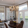 Flat Linen Roman Shade "Esperanza-Parchment" with chain mechanism, custom roman shades, linen roman shades