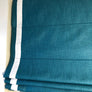 Flat Roman Shade "Cheval Marine with 1.5" inset 1.5" White Border", linen roman shade with chain mechanism, custom made window treatment