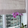 Relaxed Roman Shade "Toronto Beach", roman shade with lining, with cordless mechanism, custom made roman shade, window treatment