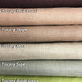 Relaxed Roman Shades "Tuscany Oyster with Decorative Trim", 100% linen roman shade with chain mechanism, custom shades, window treatments