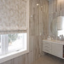 Exclusive Flat Roman Shade with linen texture "Lush Taupe", with chain mechanism, Custom made, Window treatments, JF Fabric brand