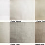 Relaxed Roman Shade "Cream with Pine Border", Roman Shades with Pine Trim, with Chain Mechanism - Custom Shade
