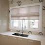 Linen Roman Shade "Regatta", custom roman shades with chain mechanism, flat roman shade, window treatments, custom linen shades