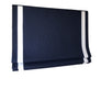 Indigo Chevalle Design 2 Sides Border Flat Roman Shade
