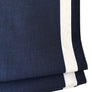 Indigo Chevalle Design 2 Sides Border Flat Roman Shade