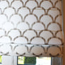 Geometric Pattern 5 Colours Hanover Pebble Flat Roman Shade