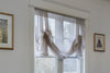Custom Plain Fabric. London Sheer Roman Shade "Lucky Earth"