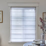 Custom Plain Fabric Flat Sheer Roman Shade "Lucky Earth"