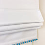 Custom Plain Pom Pom Colour Flat Roman Shade